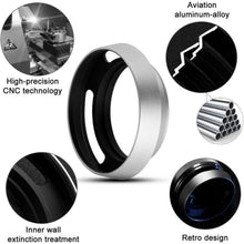 49mm Metall Gegenlichtblende mit Objektivdeckel und