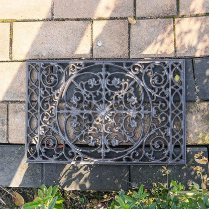 Gusseisen Fußmatte rechteckig - robust & dekorativ 56x37 cm