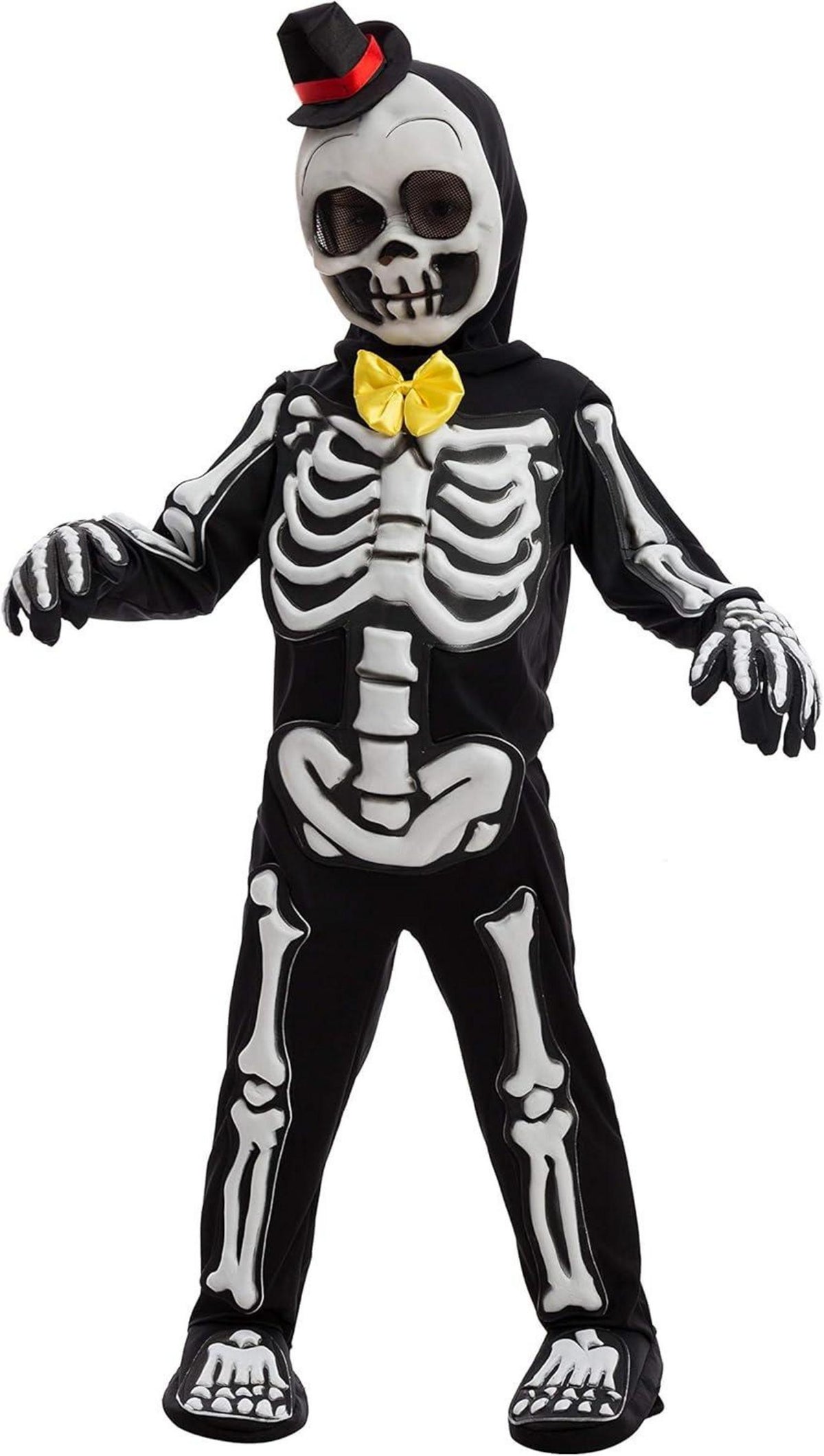 Kinder Skelett Kostüm Leuchten Dunkel Halloween