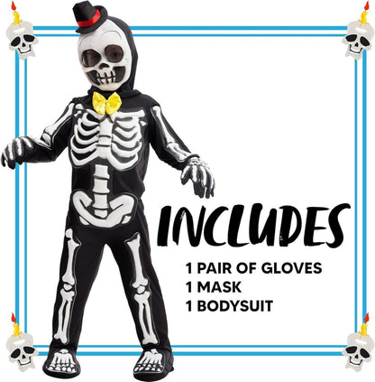 Spooktacular Creations Kinder Skelett Kostüm Glow in the Dark Halloween M