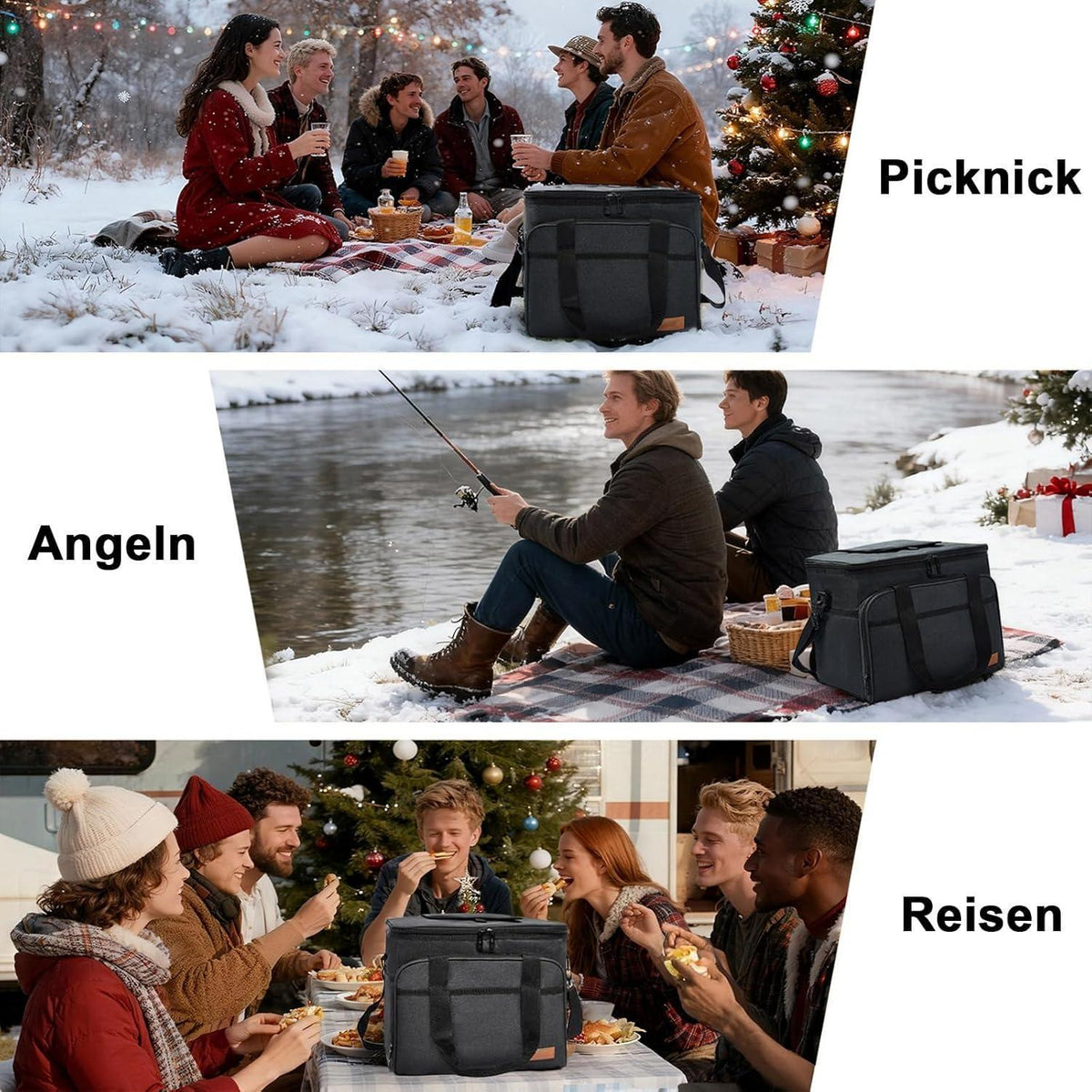 30L Faltbare Kühltasche mit Kühlakkus – Ideal für Picknick & Reisen