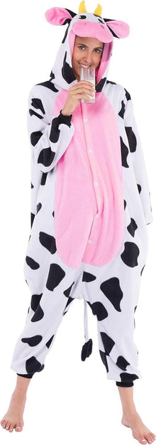 Plüsch Kuh Tier Kostüm Halloween Overall XL Multicolor
