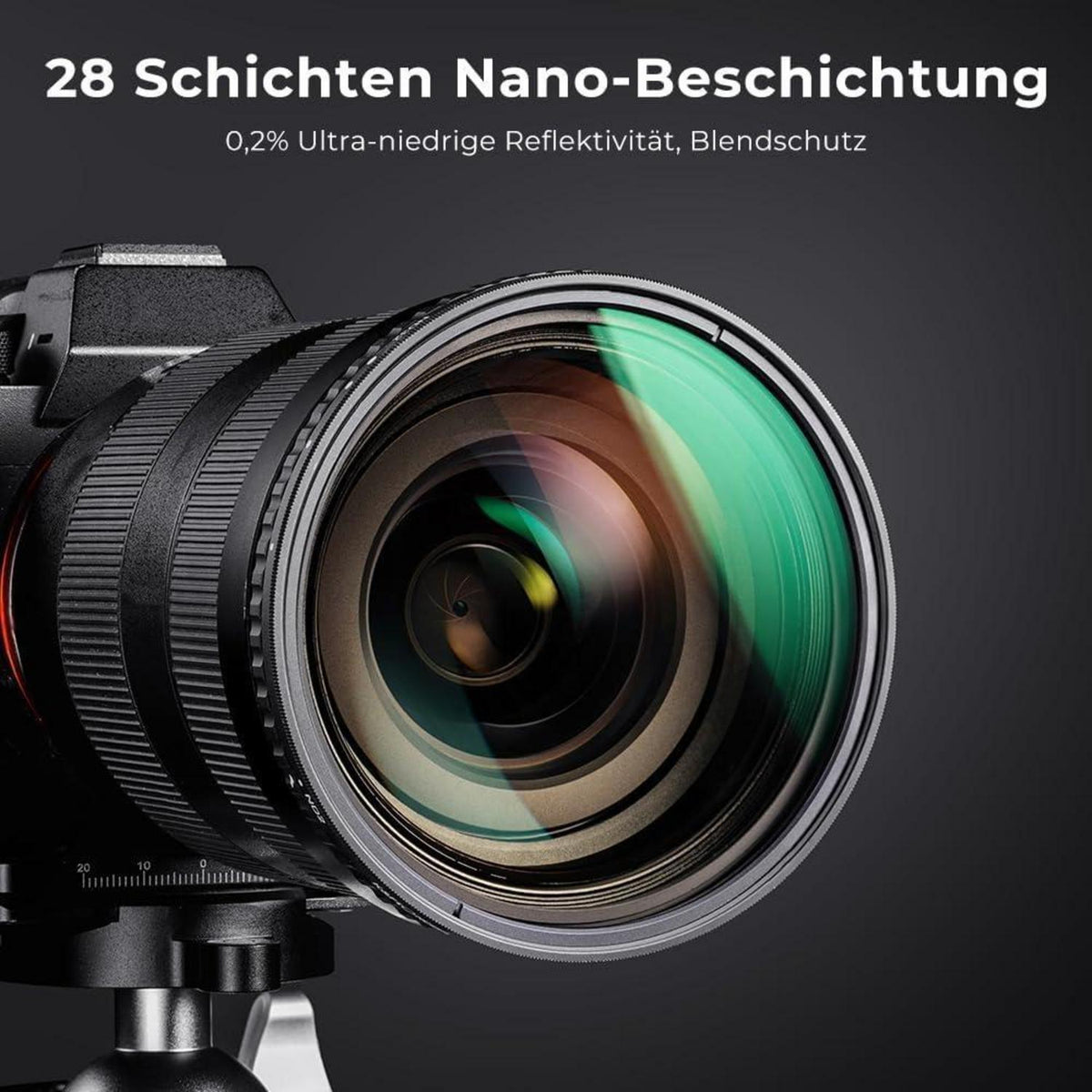Variabler ND-Filter 77mm ND2-32 (1-5 Blendenstufen) für Landschafts- & Videografie