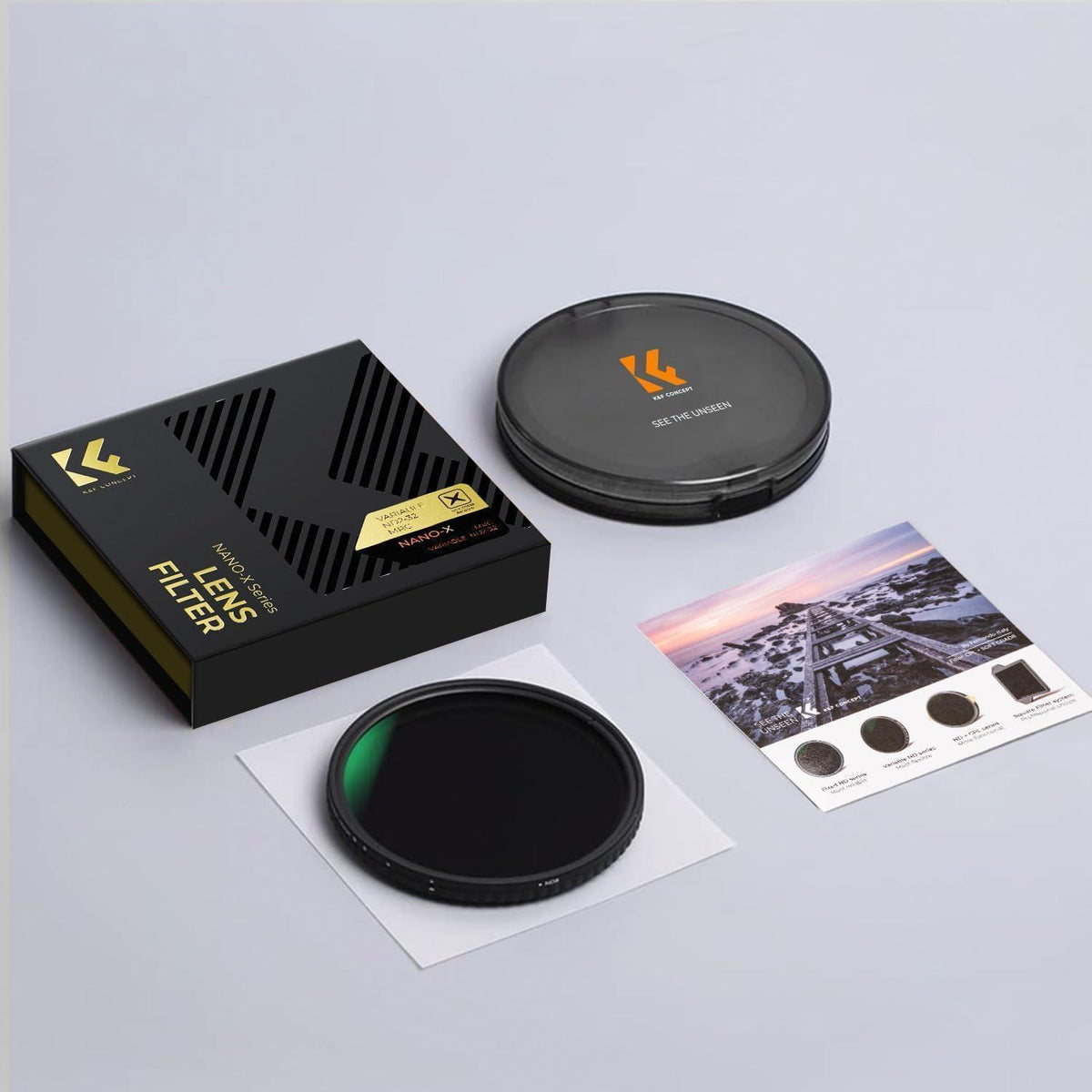 Variabler ND-Filter 77mm ND2-32 (1-5 Blendenstufen) für Landschafts- & Videografie