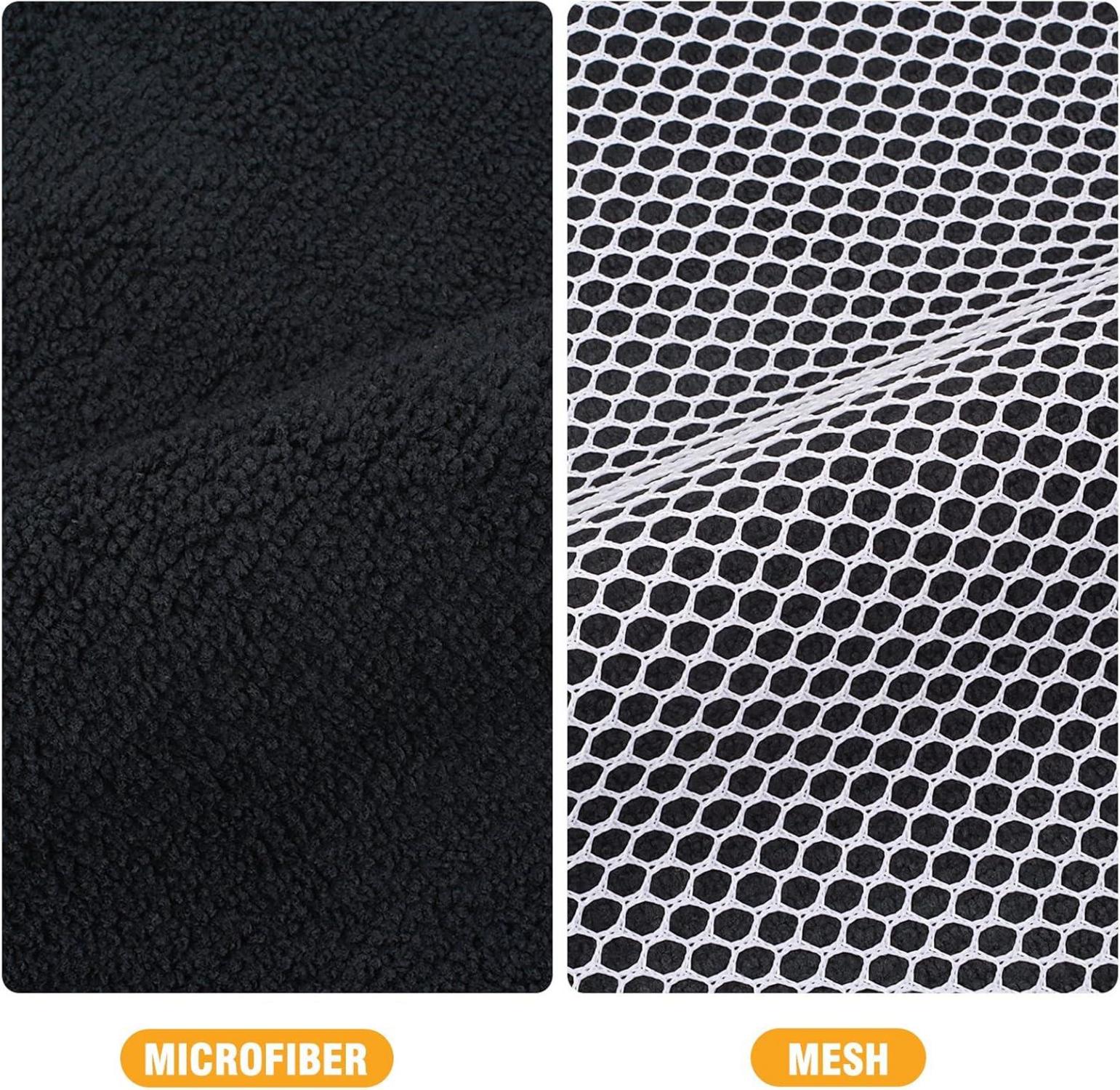 Mikrofasertücher schwarz 30x30cm 12er Pack - Streifenfreie