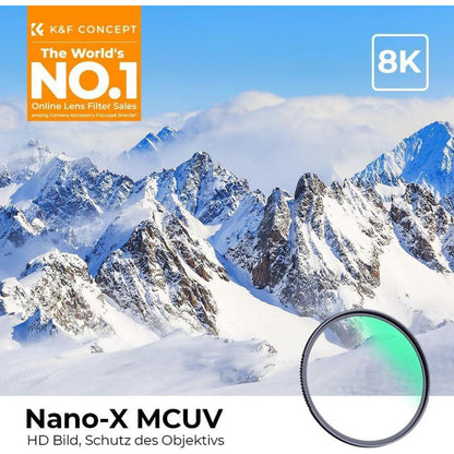 K&F Concept Nano X-Serie UV Filter 77mm B270 Schott-Glas 28