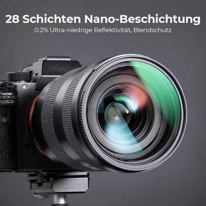 K&F Concept Nano X-Serie UV Filter 77mm B270 Schott-Glas 28