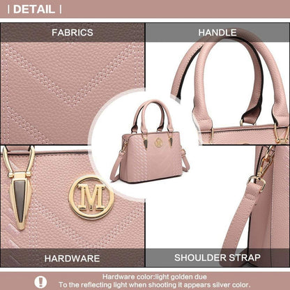 Damen Handtasche Mittelgroß Lychee Muster Hochwertiges Pu-Leder