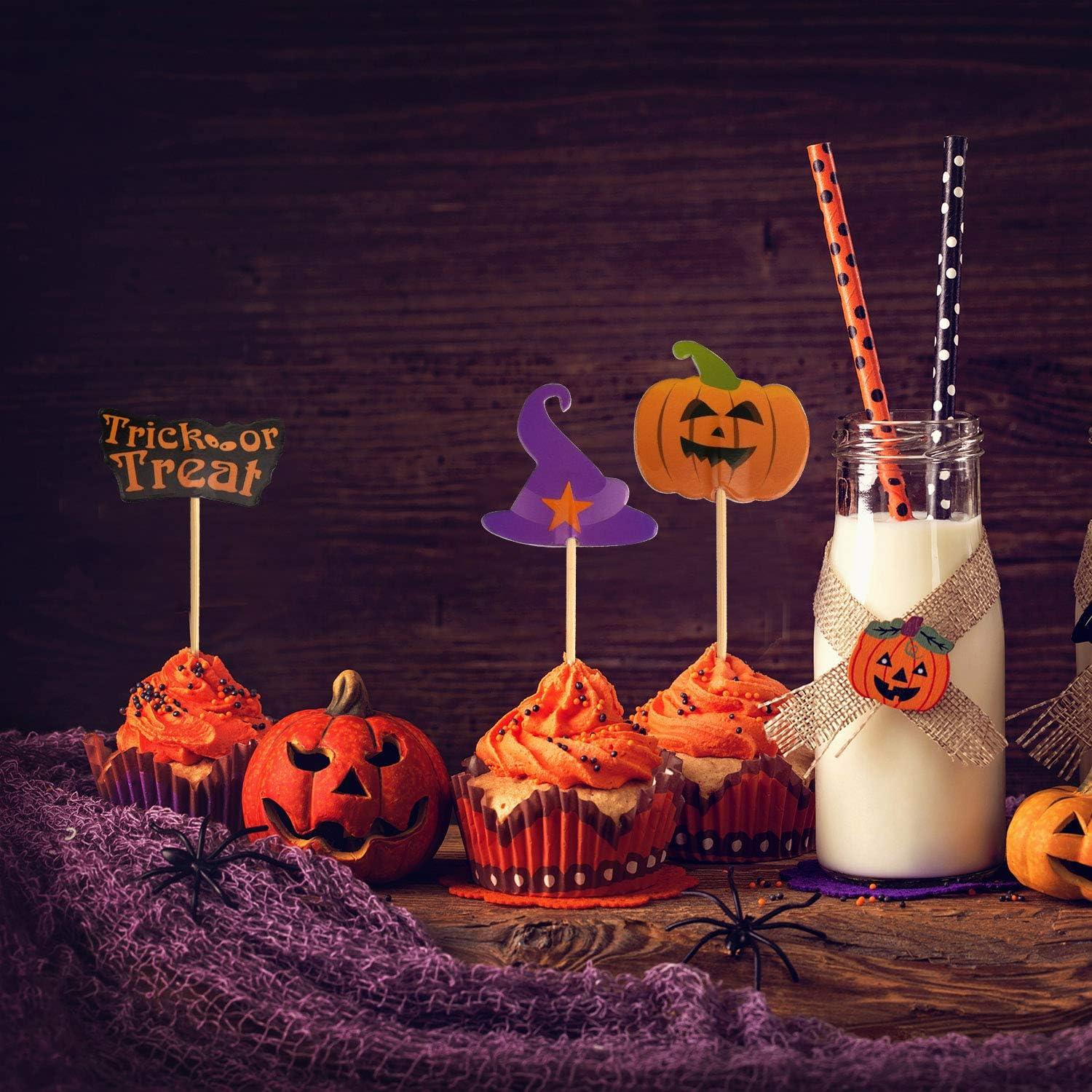 Halloween Cupcake Topper Zahnstocher Marker 60 Stücke