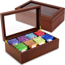 Teebox Luxeriöse Aufbewahrungsbox Holz 8 Fächer/sweetalertApace Living