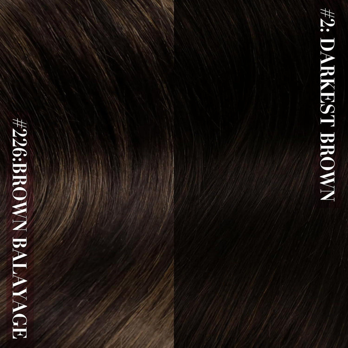 Clip-in Echthaar Extensions Braun Balayage 30cm 80g