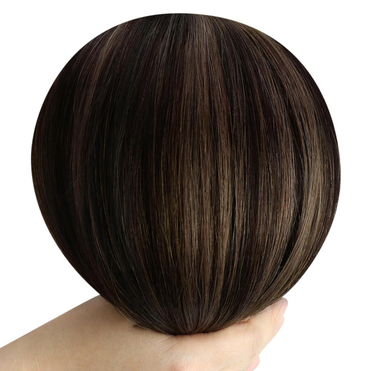 Clip-in Echthaar Extensions Braun Balayage 30cm 80g