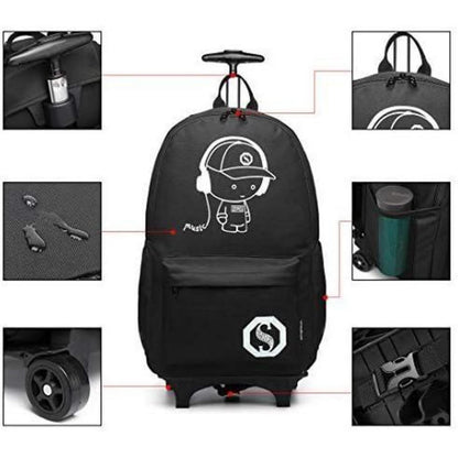 Kinderrucksack mit Rollen & Teleskopgriff, Handgepäckkonform