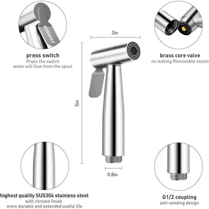 Handbrause Bidet Edelstahl – Wassersparend & Vielseitig