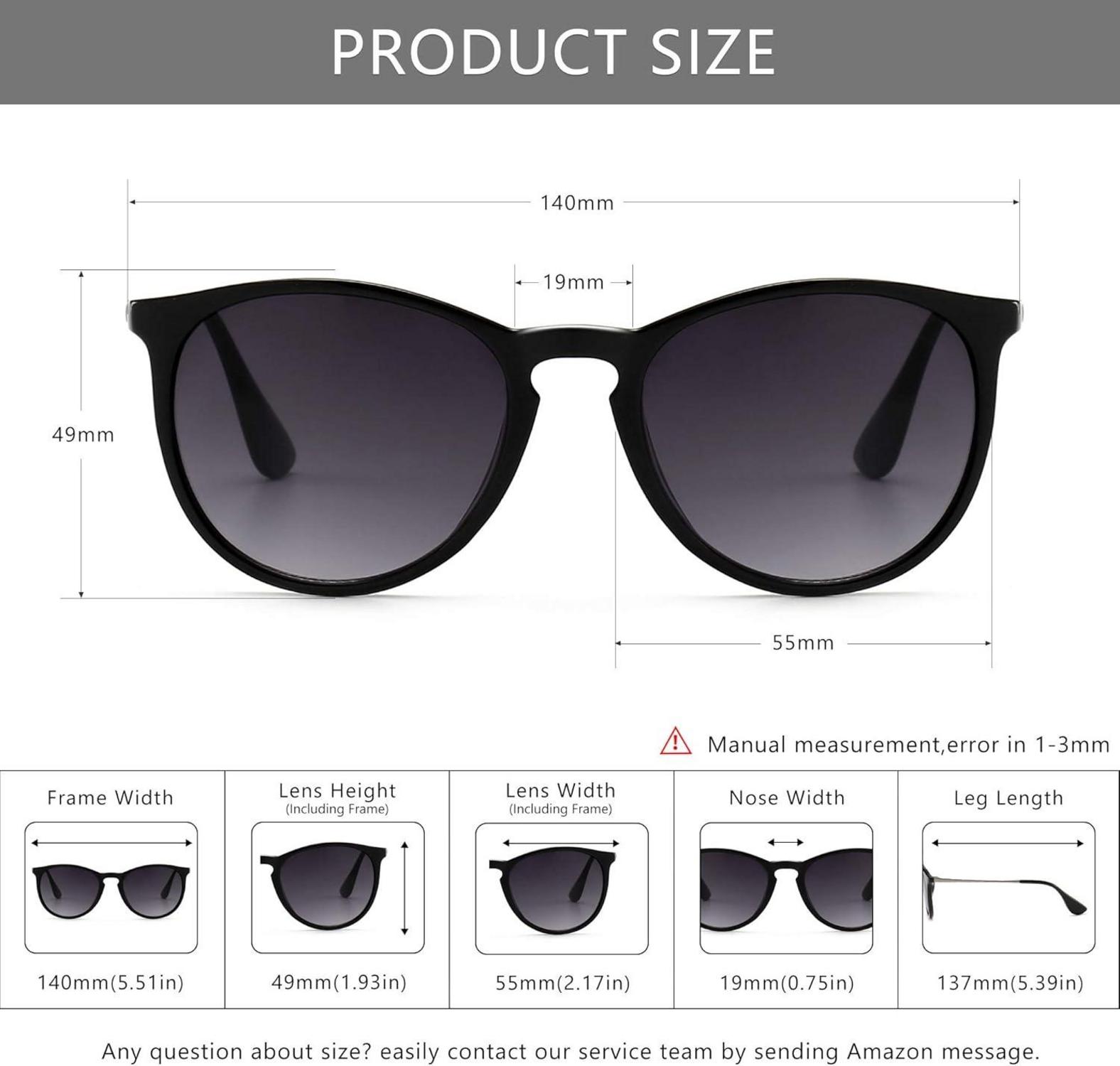 Runde Vintage Sonnenbrille Damen Retro Stil Polarisiert UV400
