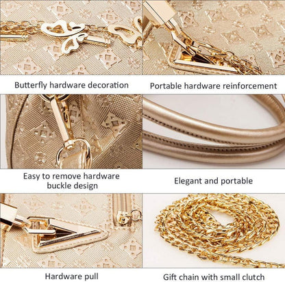 Pahajim Damen Handtaschen Set Mittelgroß Umhängetasche Portemonnaie 4 teilig