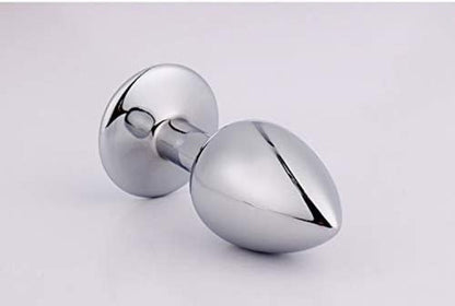 Metall Anal Butt Plug 27mm Weiß - Klein 1er Pack