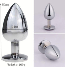 Metall Anal Butt Plug 34mm Medium Set Weiß Frauen Männer