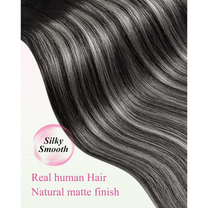 Braune Ombre Tape Extensions Echthaar 50cm – Remy Glatt