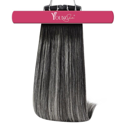 Braune Ombre Tape Extensions Echthaar 50cm – Remy Glatt