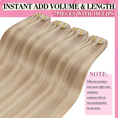 Blond Clip in Extensions Echthaar 40cm – 120g