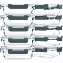Glas-Frischhaltedosen Set 625 ml 10 Stück Mahlzeiten