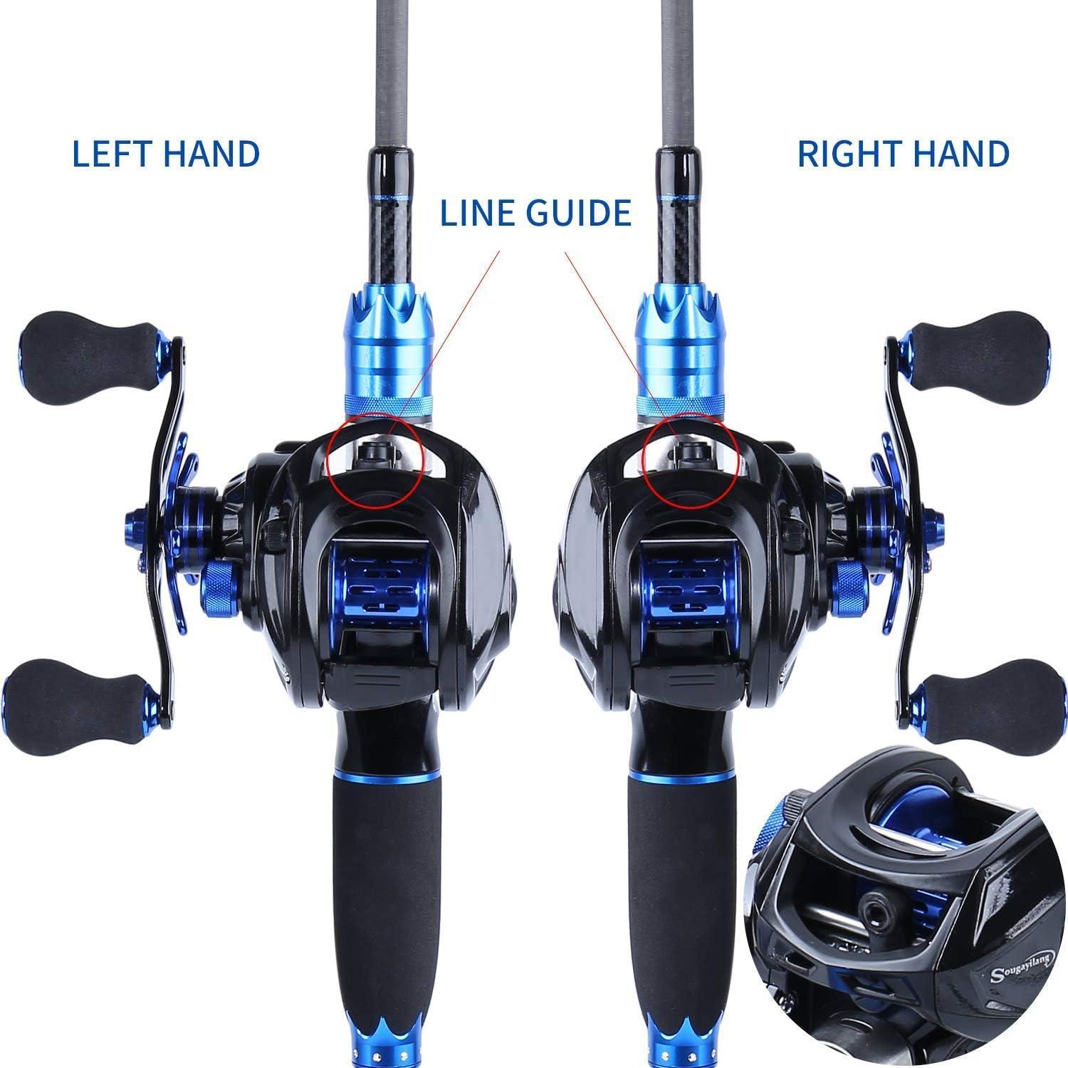 24-Tonnen-Angelruten mit Baitcastingrolle, 7.0: 1-Ausrüstung, Sougayilang - 2.1M Rod Right Handed Reel