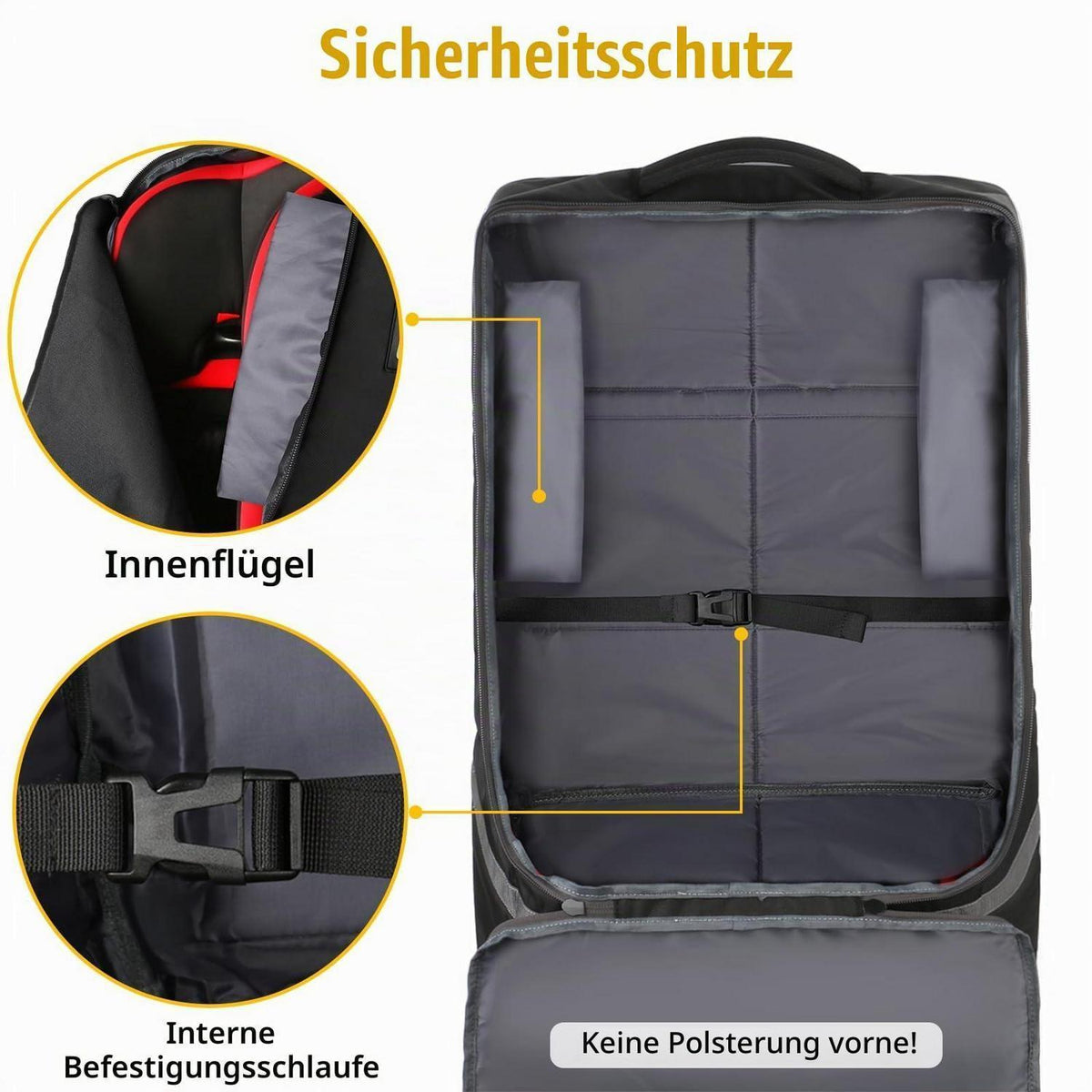 Autositz Reisetasche für Flugzeug – Kindersitz Transporttasche