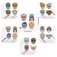 Totenkopf Tattoo Set Kinder Halloween Party 100 Stück