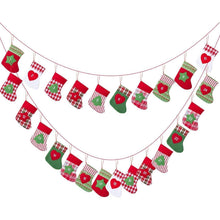 24x Filz Adventskalender Weihnachtskalender Kette Kinder