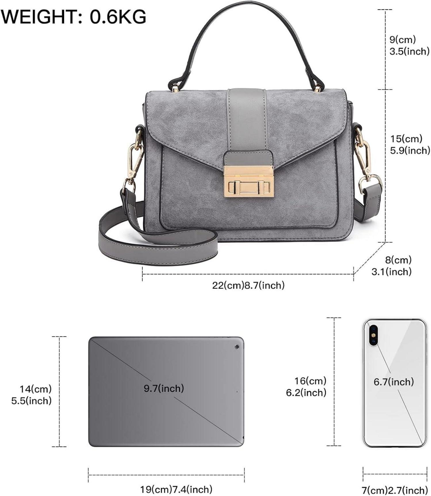 Miss Lulu Damen Handtasche Umhängetasche Schultertasche