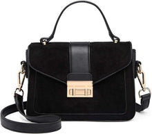 Elegante Damen Handtasche Klein Umhängetasche Schultertasche Schwarz