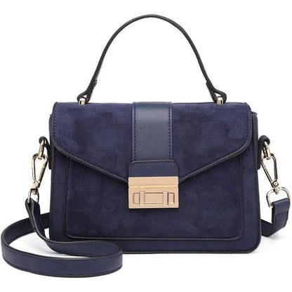 Miss Lulu Damen Handtasche Suede Umhängetasche