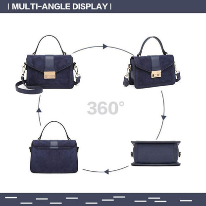 Miss Lulu Damen Handtasche Suede Umhängetasche