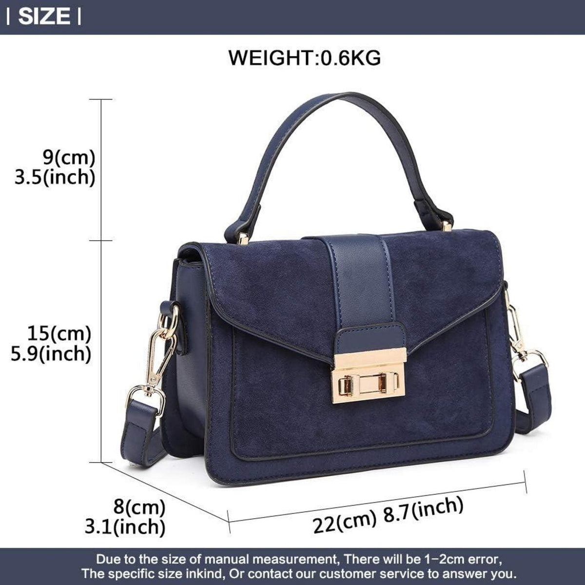 Elegante Damen Henkeltasche Schultertasche Kunstleder Schwarz