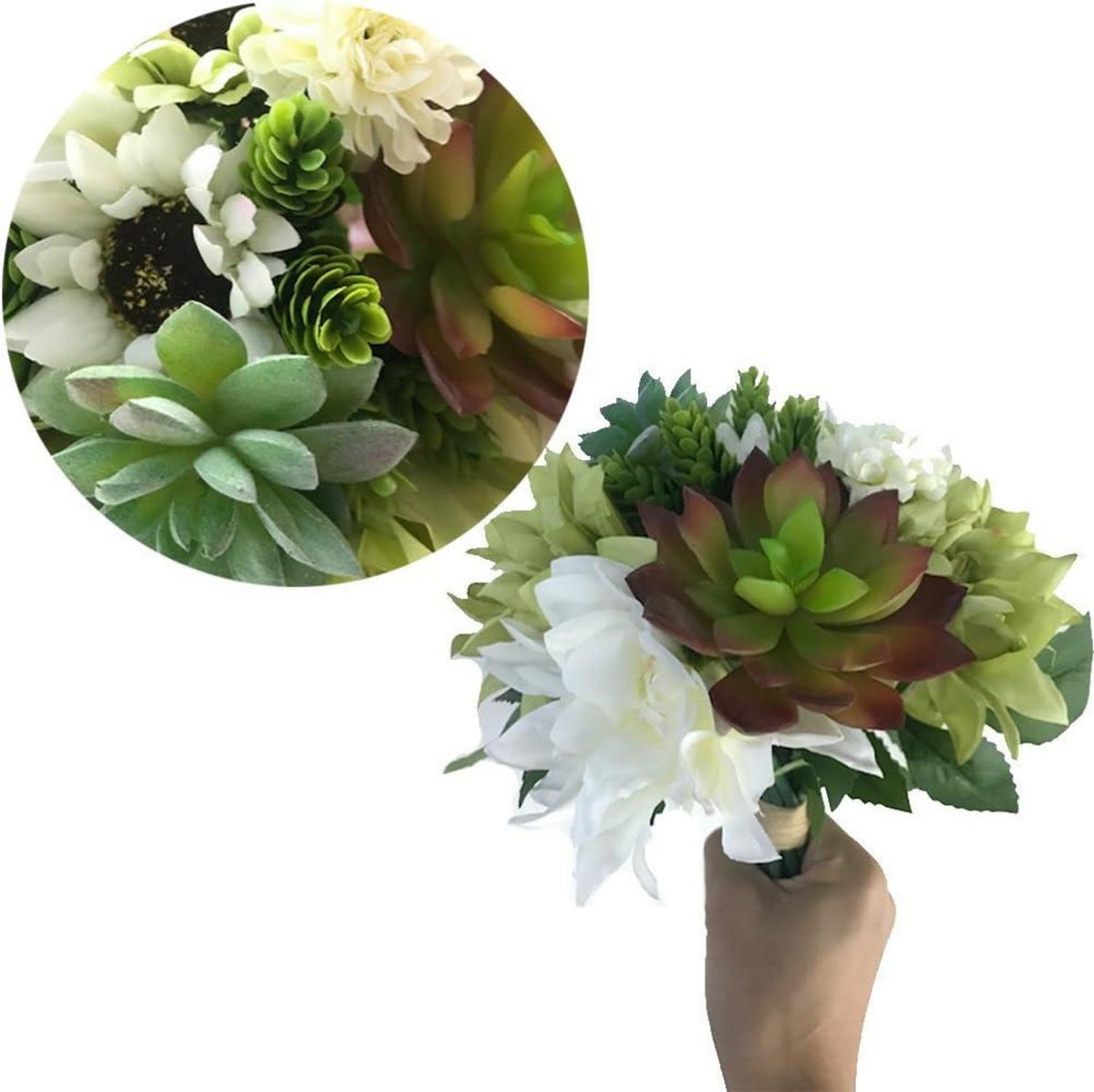 Künstliche Sukkulenten Set Faux saftige Auswahl 14 Stück Bouquet Gemischt