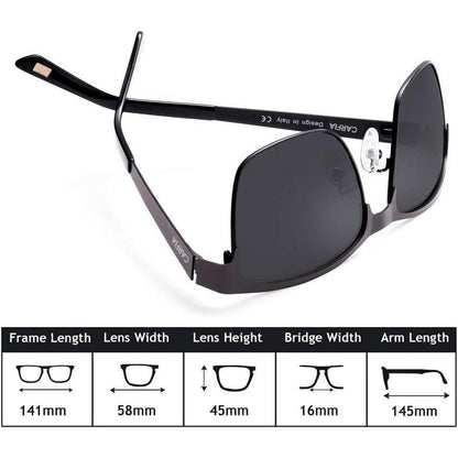 Polarisierte Herren Sonnenbrille Metallrahmen UV400