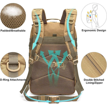 Militärischer Taktischer Rucksack 40L MOLLE Daypack für