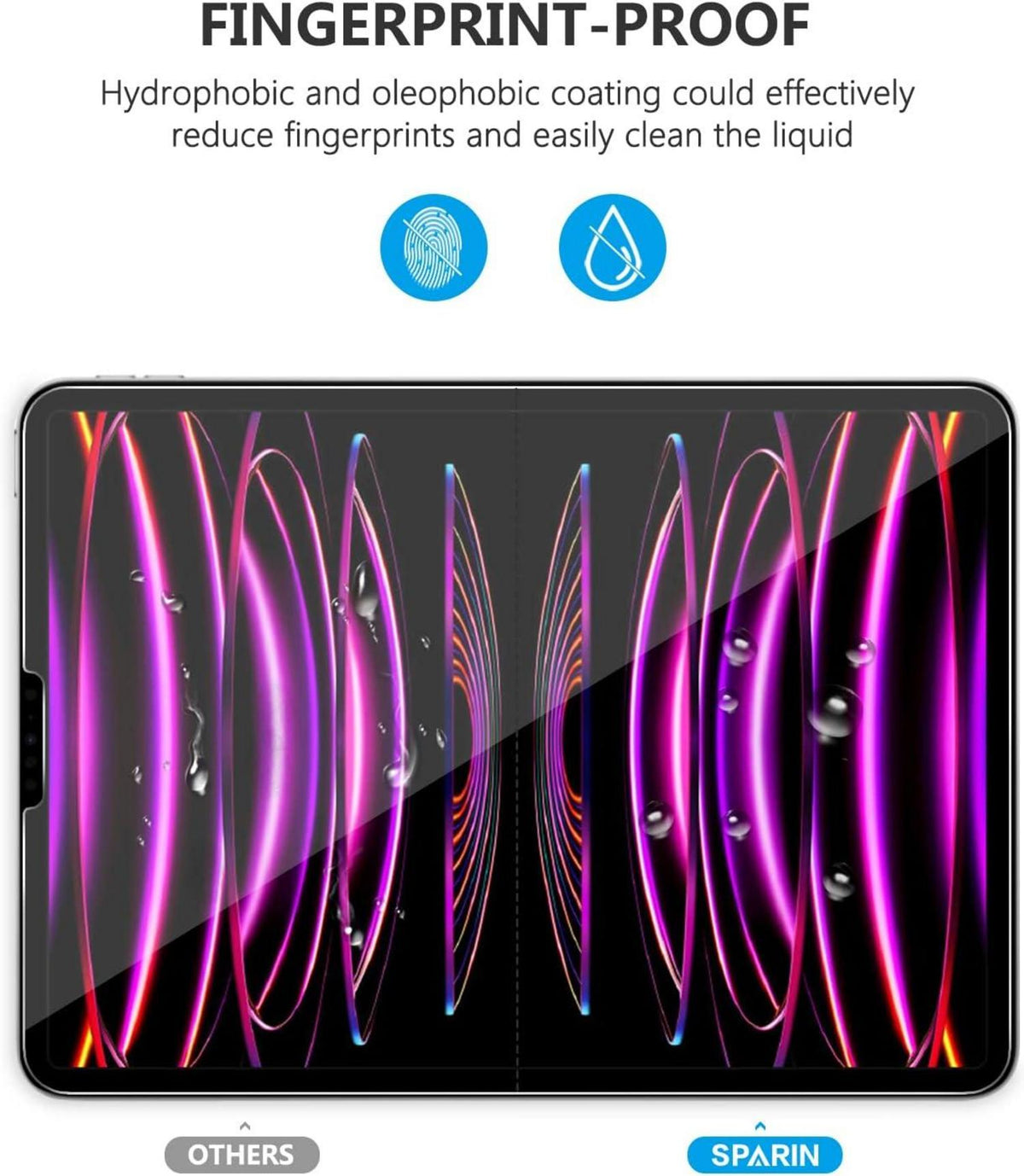 Schutzfolie für iPad Pro 12,9 Zoll 2022 9H-Härte Glas Displayschutz