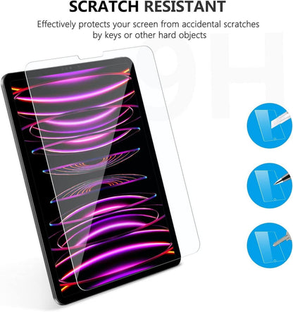 SPARIN 2 Stück Schutzfolie für iPad Pro 12.9 Zoll 2022 9H-Glas Displayschutz Face ID