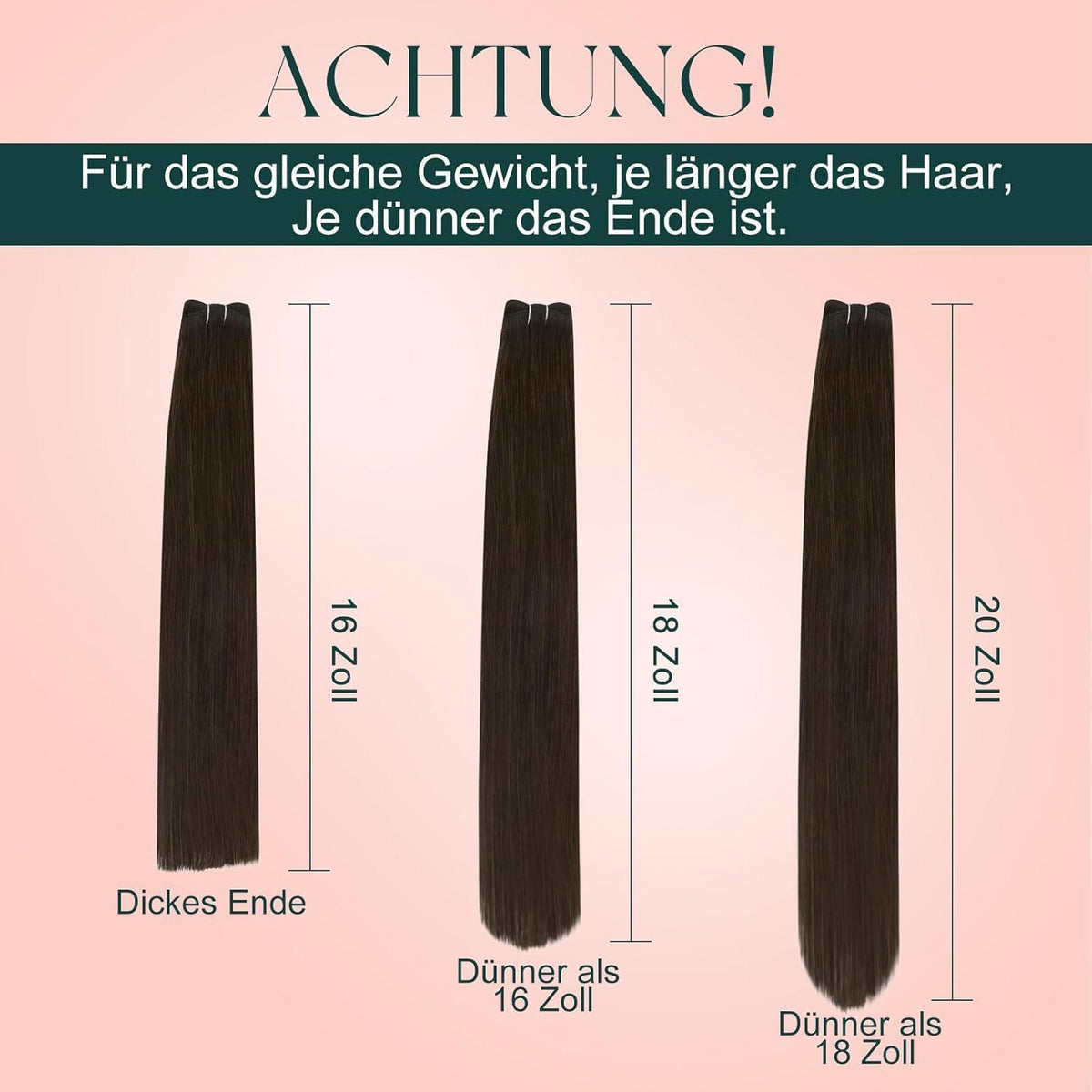 Braun Echt Haartressen Extensions 55cm – Remy Echthaar