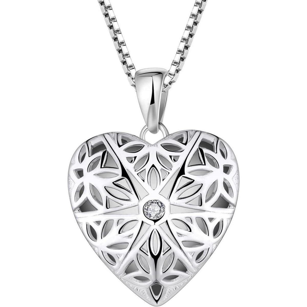 Personalisiertes Foto Medaillon Damen 925 Silber Herz
