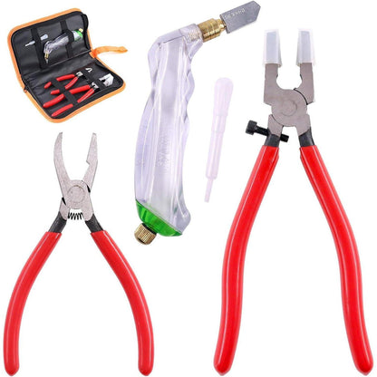 Robuste Glaszange & Brecher Set mit Ölzufuhr