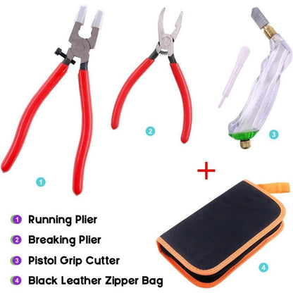 Robuste Glaszange & Brecher Set mit Ölzufuhr