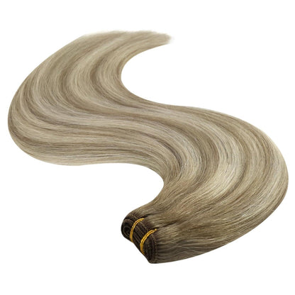 Echthaar Tressen Ombre Blond 35cm – Volumenspendend & Langanhaltend