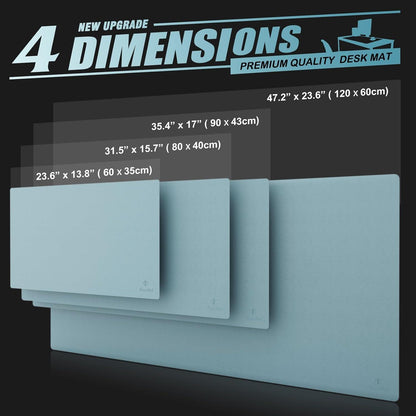 Knodel Tischunterlage PVC 80x40cm wasserdicht doppelseitig Hellblau/Silber