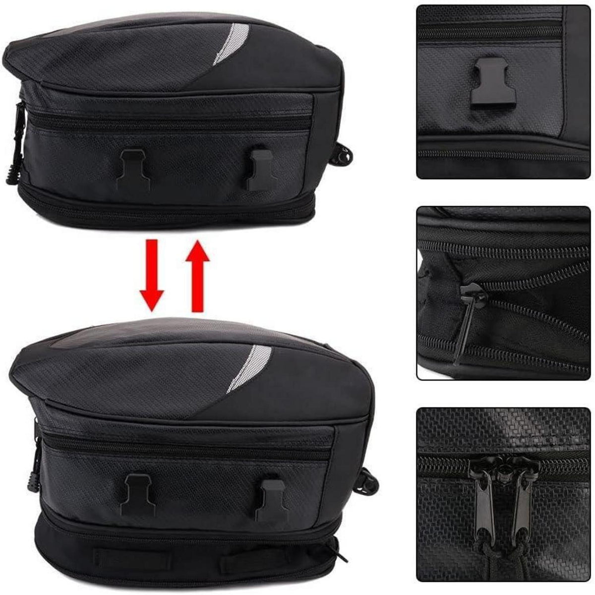 Motorrad Gepäcktasche 18,5L – Vielseitige Sitzbanktasche in Lederoptik