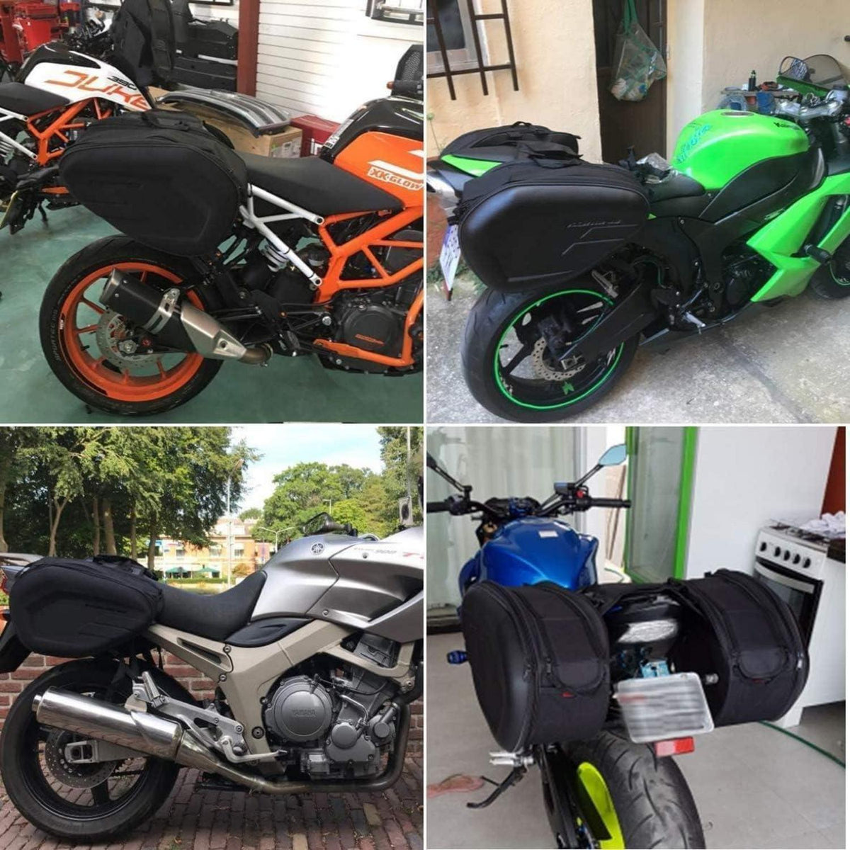 Motorrad Seitentasche 36-58L mit Regenbedeckung