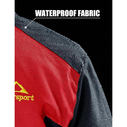 Herren Fleecejacke Winter Warm Gefüttert Skijacke Rot M