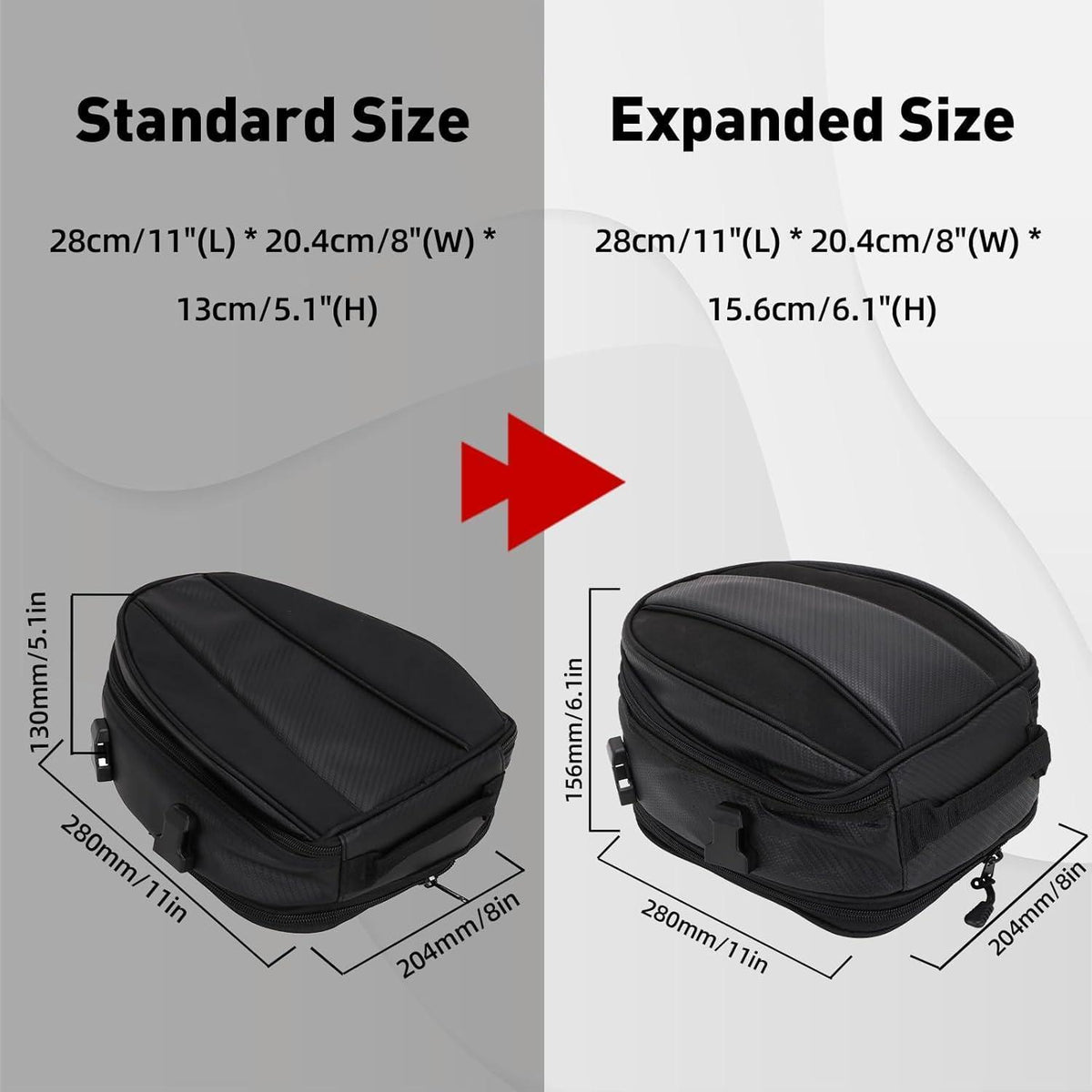Motorrad Hecktasche Wasserdicht – Abnehmbare Gepäcktasche